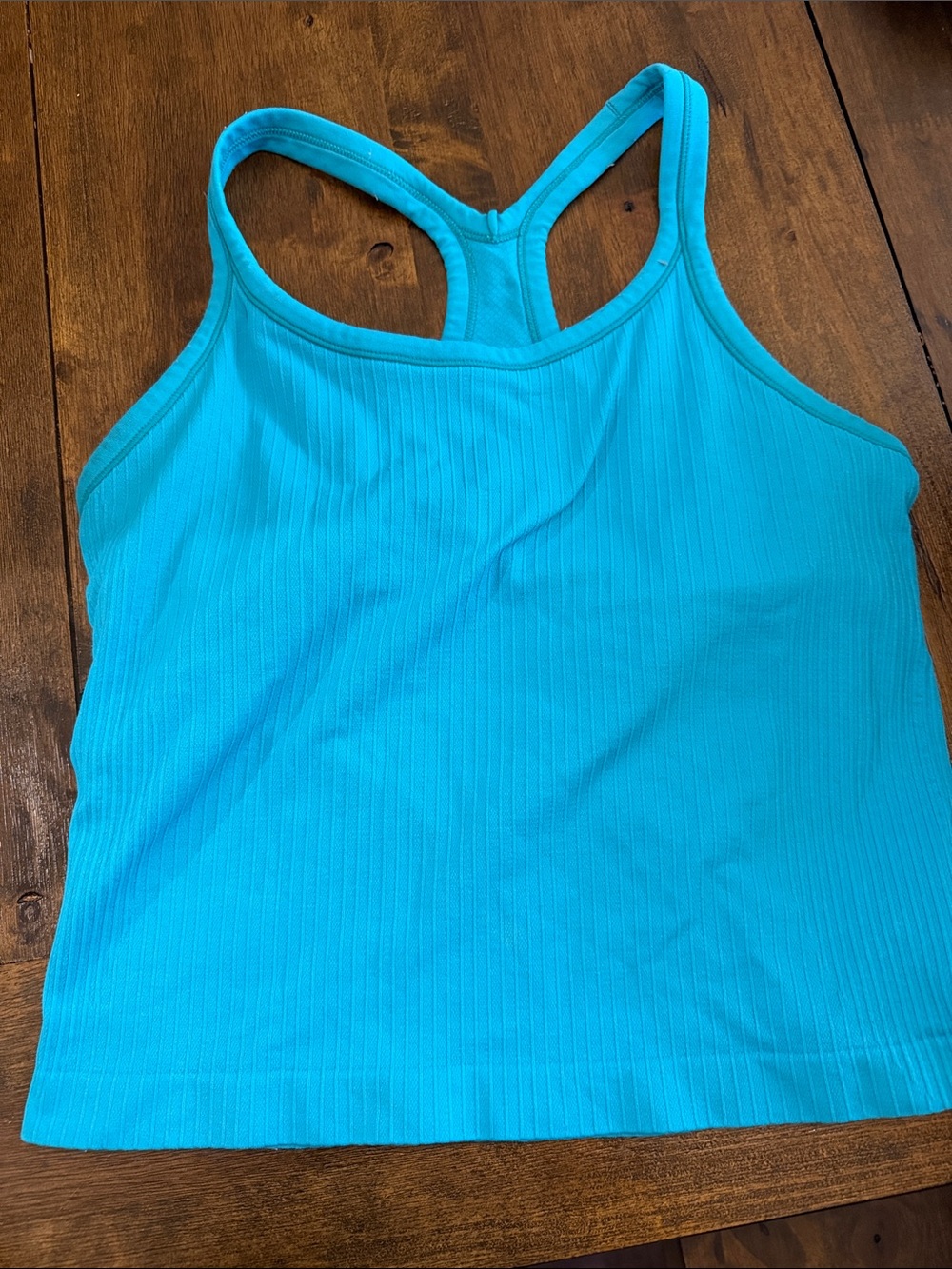 Amazon Womens fitted Turquoise Ribbed Racerback Tank Top